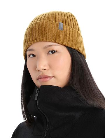 Czapki Icebreaker Unisex Merino Rixdorf Cuff Beanie Damskie Brązowe | PL 1456HAPK